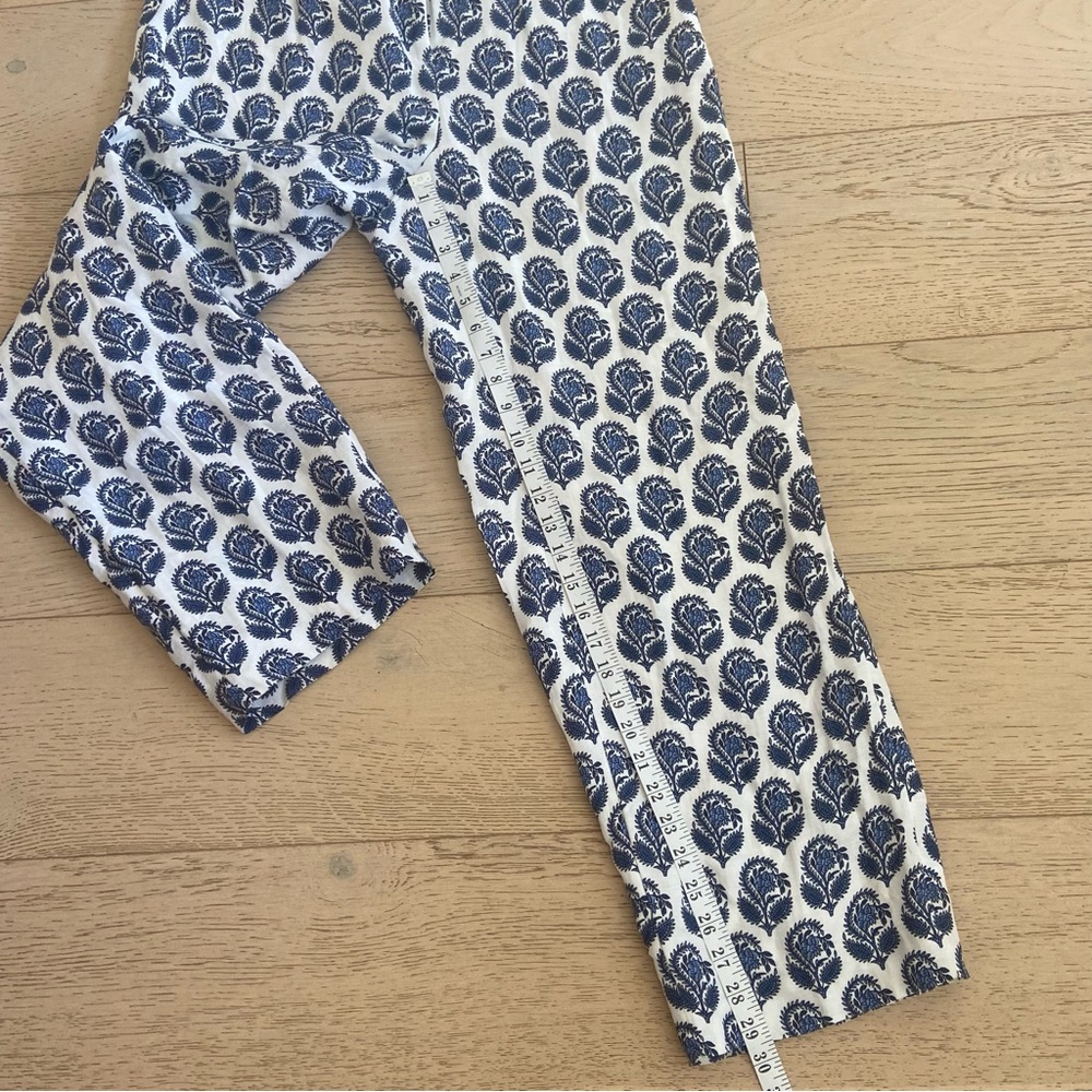 J.Crew Linen Blend Floral Pants Size 8 High Rise Resort Coastal NWT - Picture 8 of 9